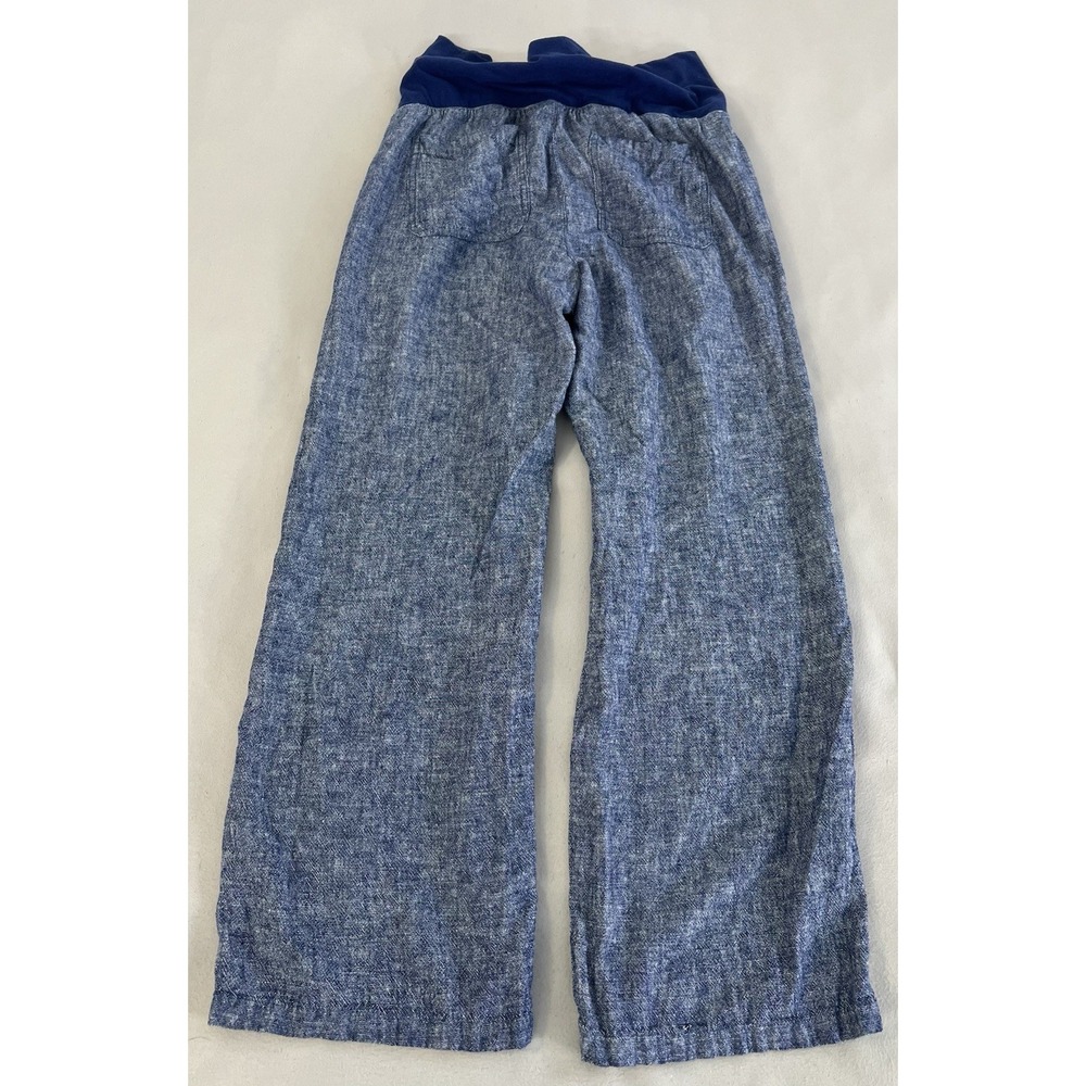 Old Navy‎ Maternity Linen-Blend Blue Waistband  Wide Leg  Pants Medium - Picture 8 of 9